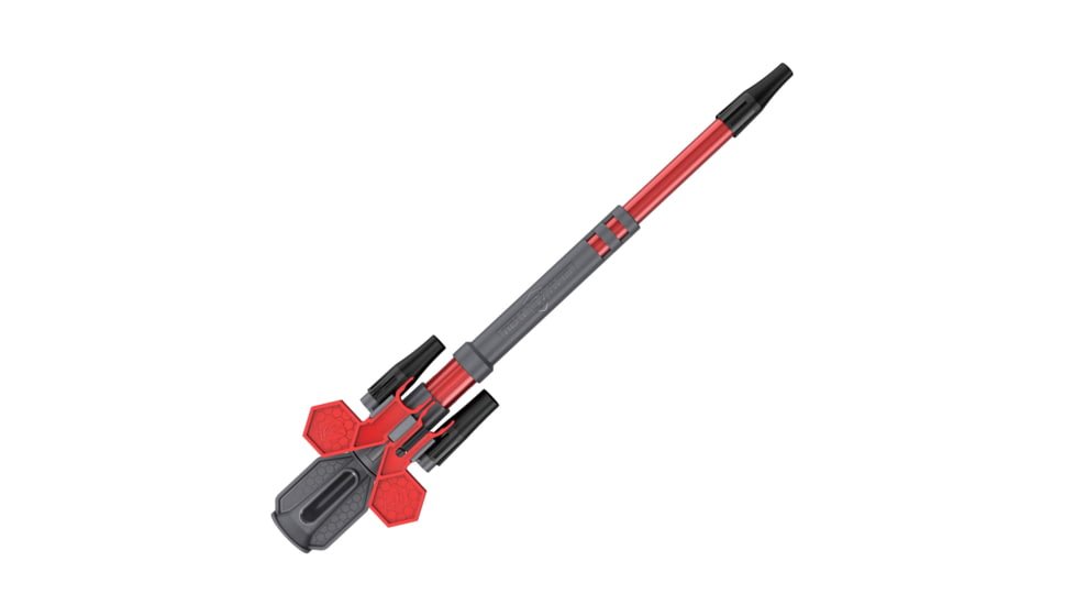 Real Avid Smart-Fit Rifles Cleaning Bore Guide, .223/.375 Caliber, Anodized Aluminum Tube, Spring-Loaded Lock, Removable Tips, Non-Marring Tips, Medium, Grey/Red/Black, AVBMBG