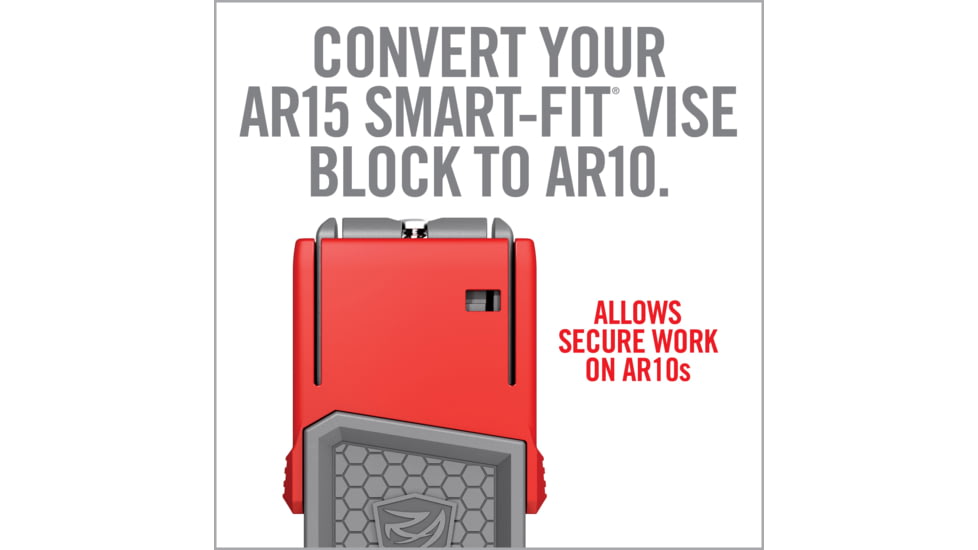 Real Avid Smart-Fit Vise Block Sleeve for AR10, Red, Small, AVAR10SFVBS