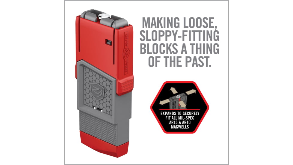 Real Avid Smart-Fit Vise Block Sleeve for AR10, Red, Small, AVAR10SFVBS