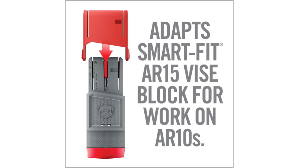 Real Avid Smart-Fit Vise Block Sleeve for AR10, Red, Small, AVAR10SFVBS