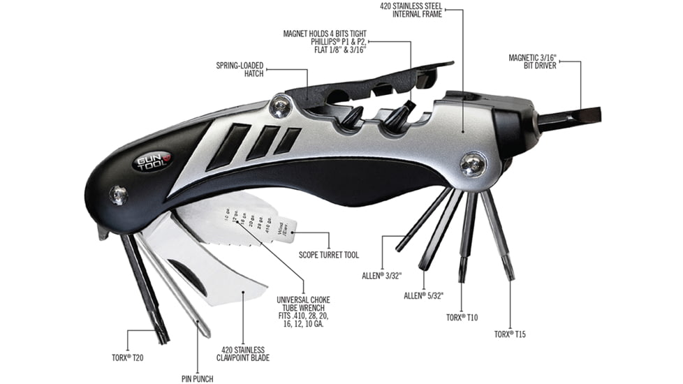 Real Avid The Gun Tool Shooters Multi-Tool, Clam Pack AVGTCL211
