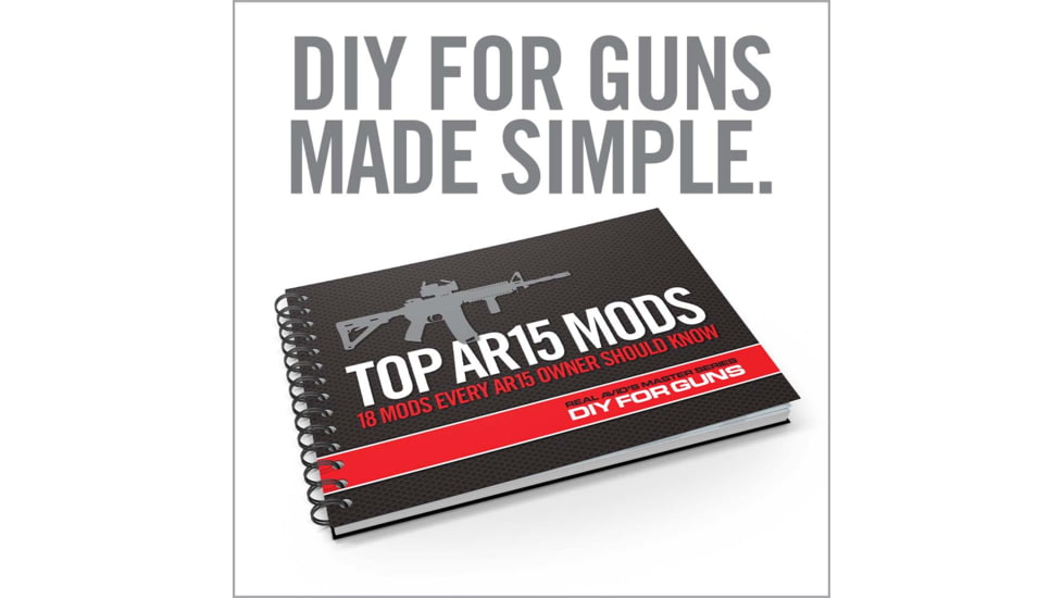 Real Avid Top AR15 Mods Instructional Book, Black, 18 Mods, AR15, AVTOPMODS
