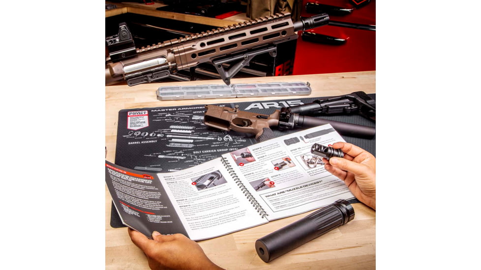 Real Avid Top AR15 Mods Instructional Book, Black, 18 Mods, AR15, AVTOPMODS