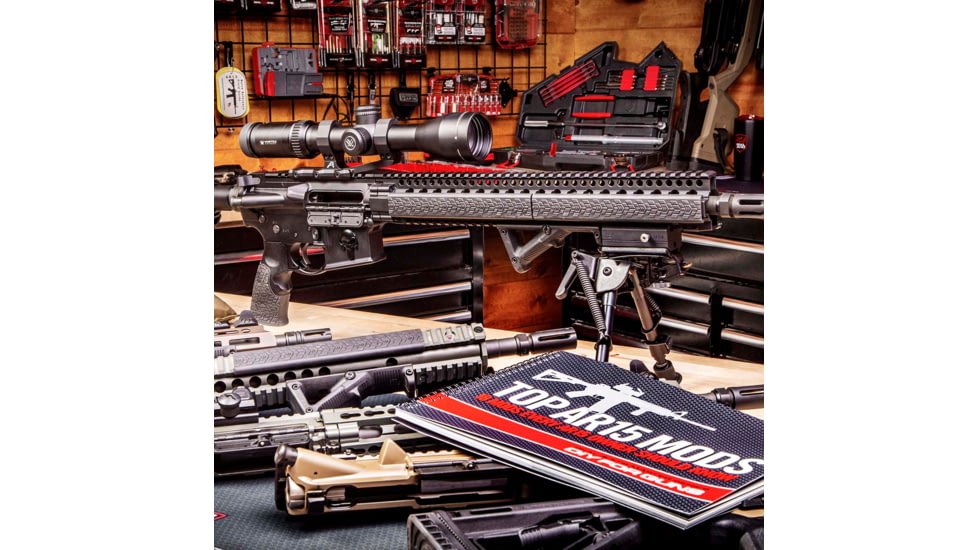 Real Avid Top AR15 Mods Instructional Book, Black, 18 Mods, AR15, AVTOPMODS