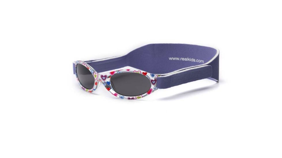 Real Kids My First Shades Sunglasses for 0-24mo - Purple Hearts with Light Lavender Band 024PURPHRTS