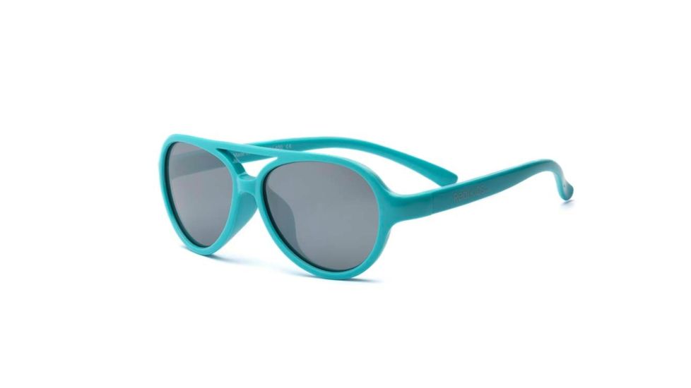 Real Kids Shades Aqua Aviator Flex Fit Frame with Silver Mirror Lens 2+, Girls 2SKYAQU