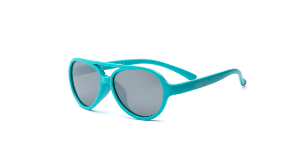 Real Kids Shades Aqua Aviator Flex Fit Frame with Silver Mirror Lens 4+, Girls 4SKYAQU