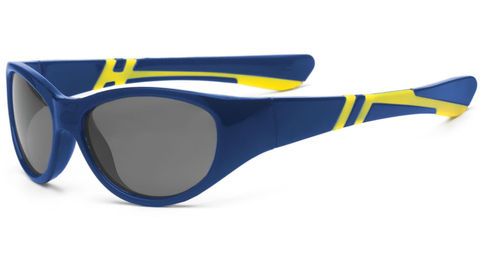 Real Kids Shades Boy's Unbreakable Sunglasses, Navy/Yellow Frame with Smoke Lens, Toddler 2DISNVYL