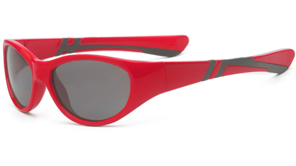 Real Kids Shades Boy's Unbreakable Sunglasses, Red/Black Frame with Smoke Lens, Youth 7DISRDBK