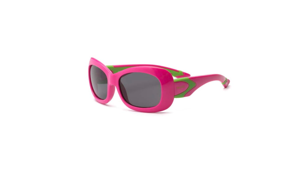 Real Kids Shades Cherry Pink/Lime Green Double Injection Flex Fit Frame with PC/Polarized Lens 4+, Girls 4BRECPLMP2