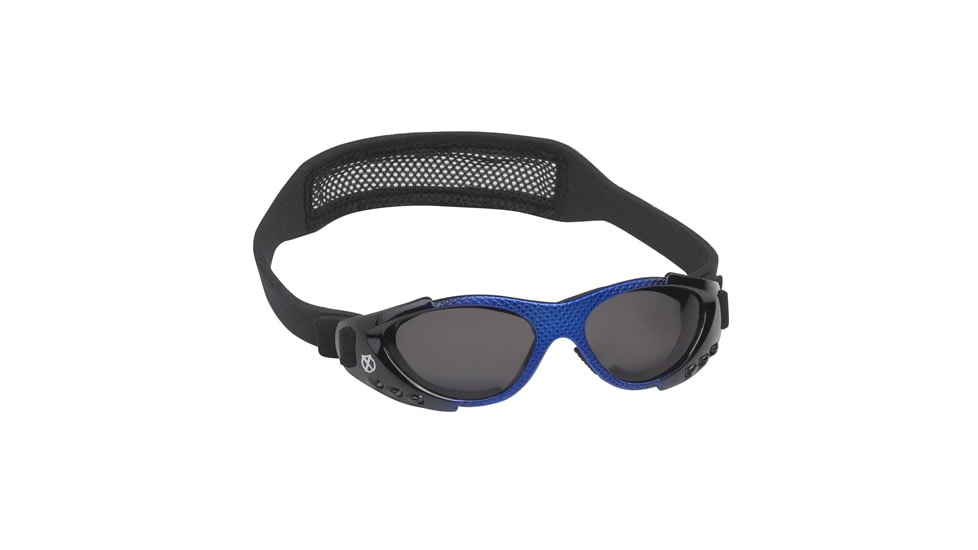 Real Kids Shades Xtreme Sport Sunglasses 7 - 12 Years - Royal Matte Metallic &amp; Shiny Black w/ Black Mesh Band 712XTRSBLKBLU