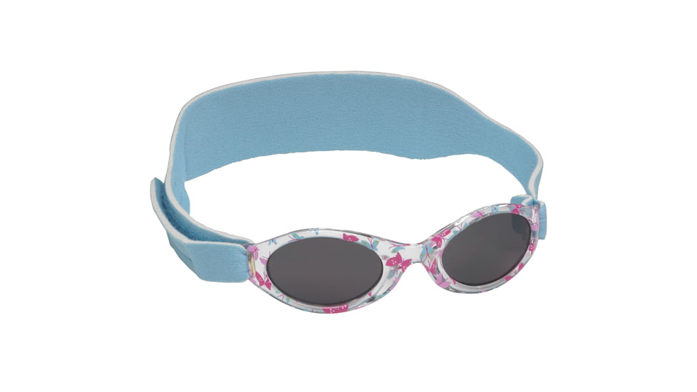 Real Kids Shades 0-24 Months My First Shades Sunglasses - Pink/Blue Butterflies w/ Blue Adjustable Band 024BLUBTRFLY