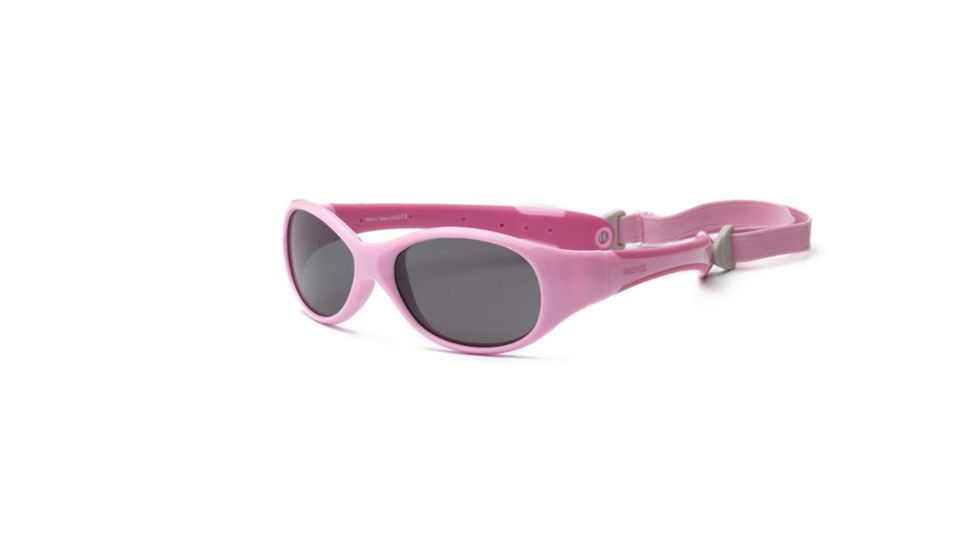 Real Kids Shades Pink/Hot Pink Double Injection Flex Fit Removable Band Frame with PC Smoke Lens 2+, Girls 2EXPPKHP