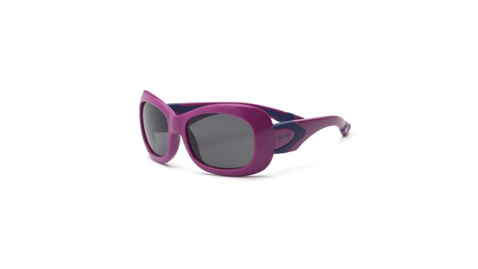 Real Kids Shades Purple/Navy Double Injection Flex Fit Frame with PC Smoke Lens 4+, Girls 4BREPUNV