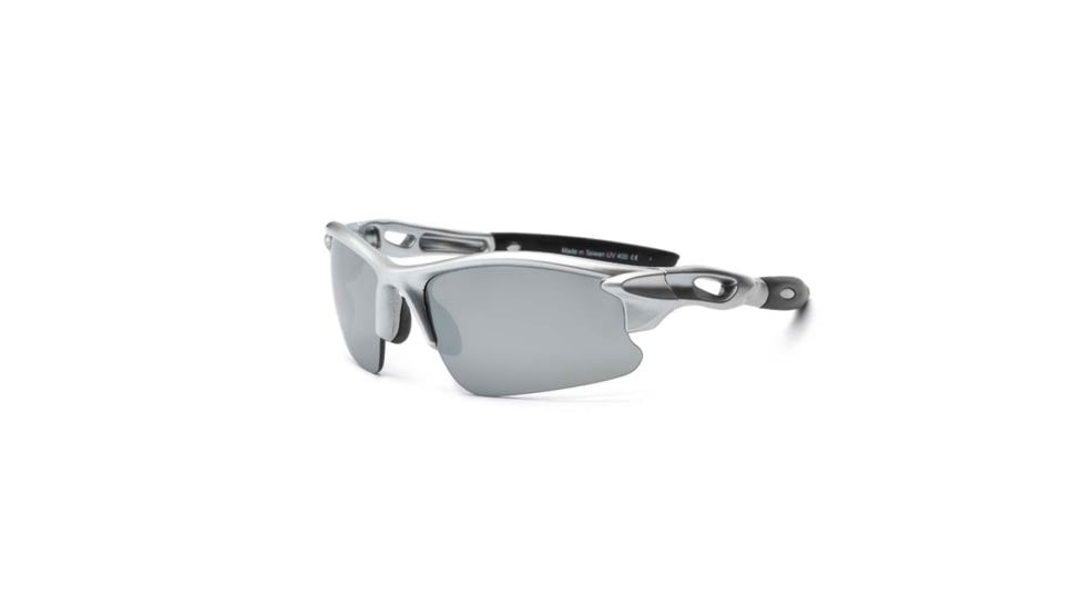 Real Kids Shades Silver Sweep Polycarbonate Frame with PC/Polarized Lens 7+, Unisex 7BLZSLVP2