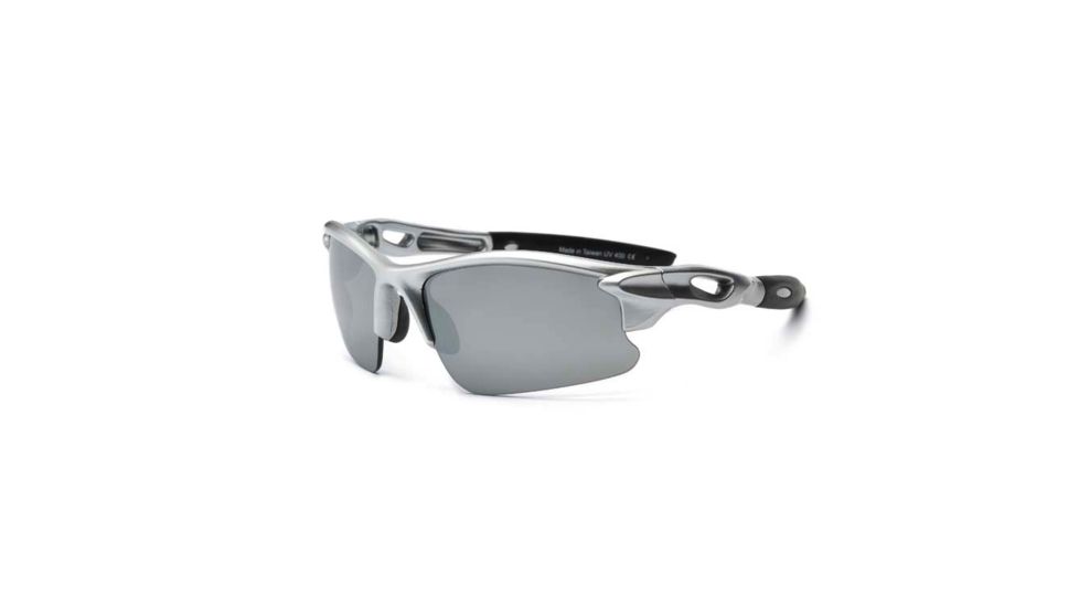 Real Kids Shades Silver Sweep Polycarbonate Frame with Silver Mirror Lens 7+, Unisex 7BLZSLV