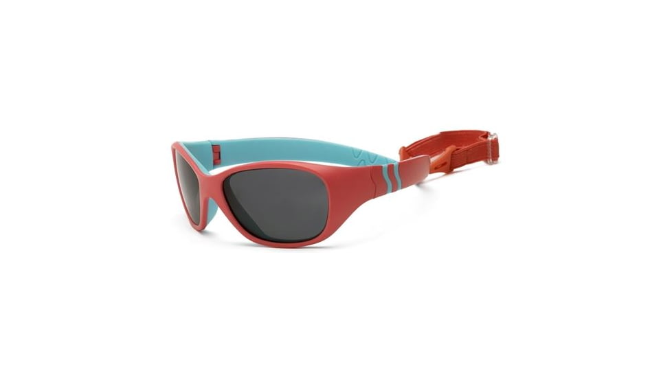 Real Kids Shades Unbreakable Adventure Sunglasses, Coral/Light Turquoise Frame with Smoke Lens, Baby 0ADVCOTU