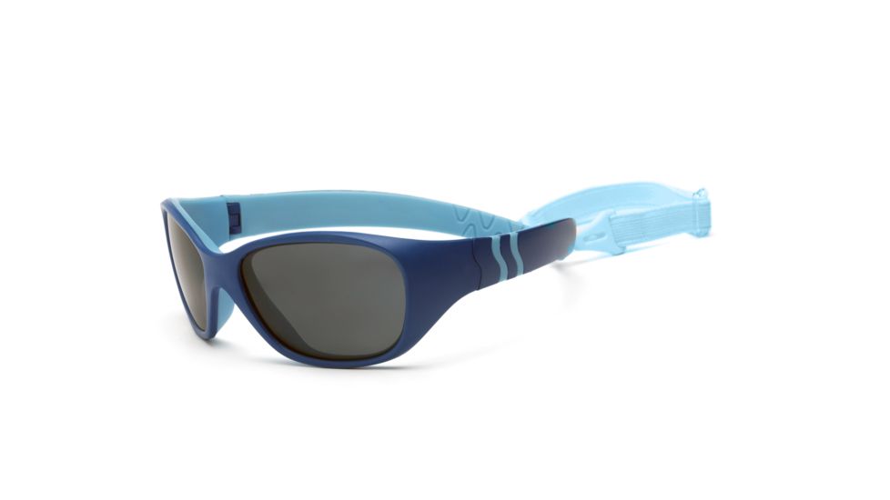Real Kids Shades Unbreakable Adventure Sunglasses, Royal/Light Blue Frame with Polarized Smoke Lens, Kid 4ADVROLBP2