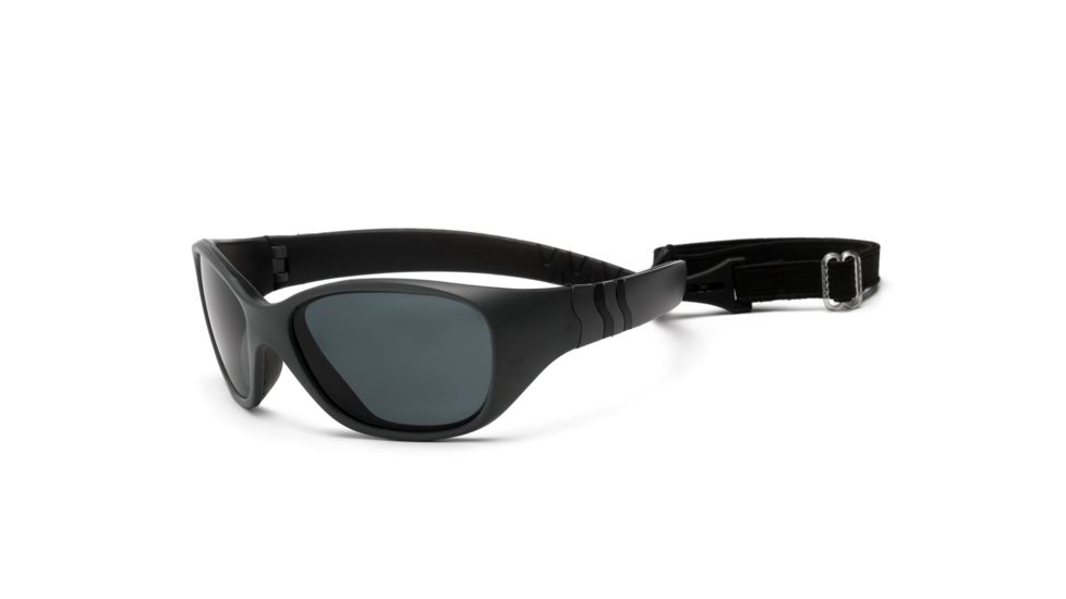 Real Kids Shades Unbreakable Adventure Sunglasses, Graphite/Black Frame with Polarized Smoke Lens, Youth 7ADVGRBKP2