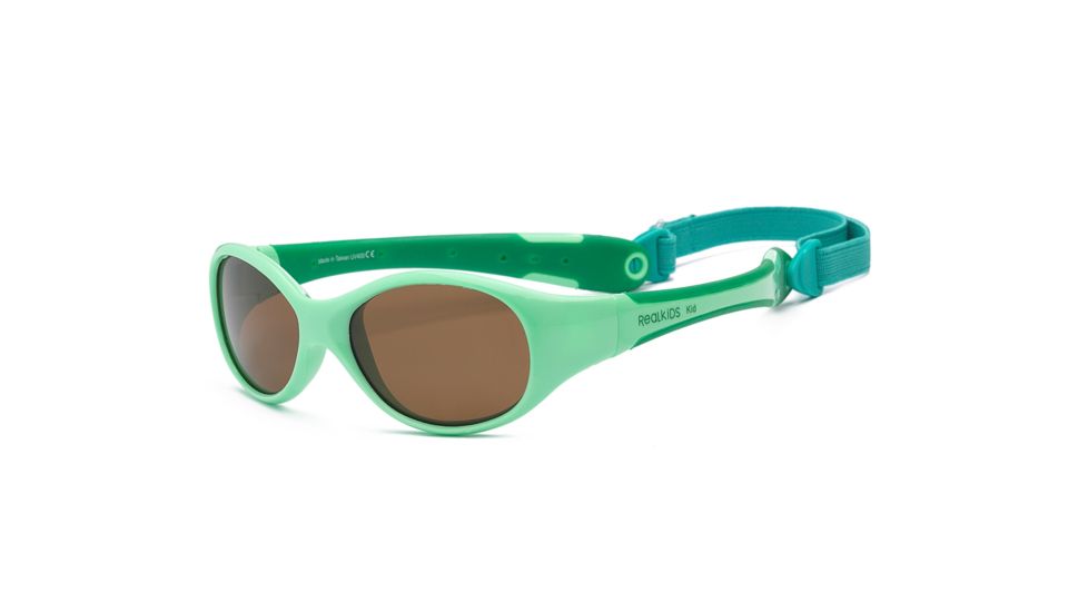 Real Kids Shades Unbreakable Explorer Sunglasses, Light Green/Grass Green Frame with Polarized Brown, Toddler 2EXPLGGGP2