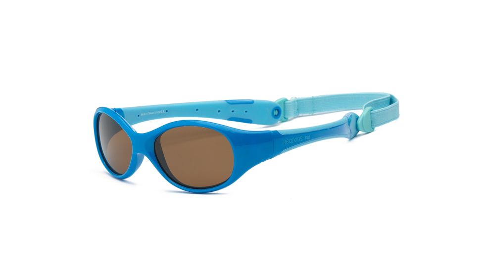 Real Kids Shades Unbreakable Explorer Sunglasses, Blue/Light Blue Frame with Polarized Brown Lens, Kid 4EXPBLLBP2