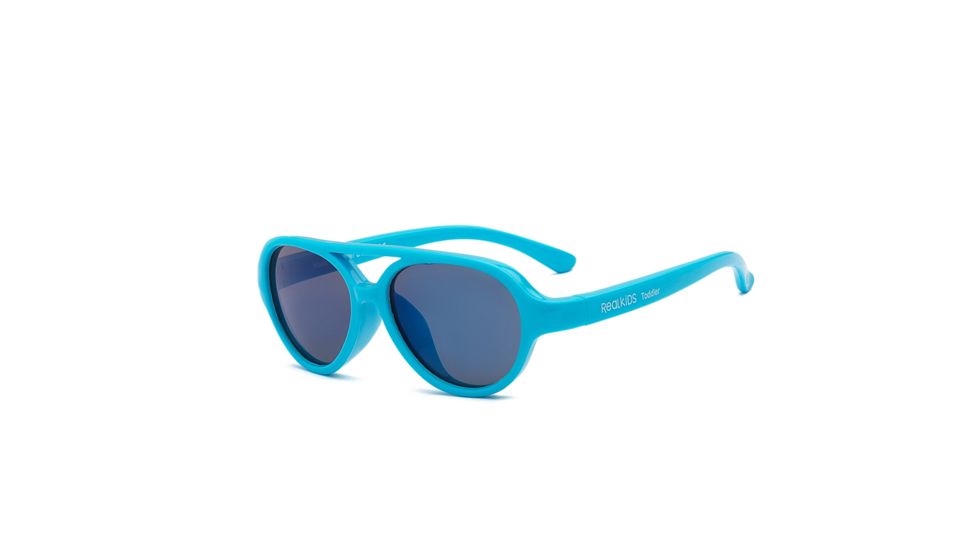 Real Kids Shades Unbreakable Sky Sunglasses, Neon Blue Frame with Blue MIrror Lens, Youth 7SKYNBL