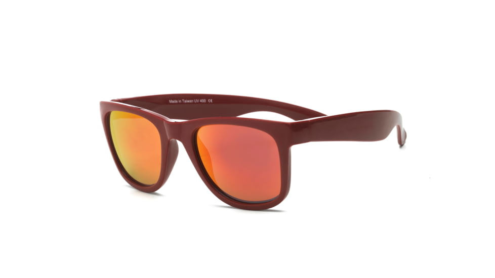 Unbreakable Waverunner FlexFit Sunglasses, Black/Red Frame with Black Red Revo Lens, Young Adult