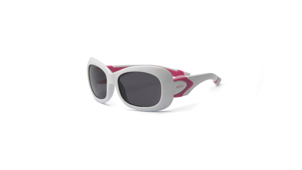 Real Kids Shades White/Pink Double Injection Flex Fit Frame with PC/Polarized Lens 4+, Girls 4BREWHPKP2