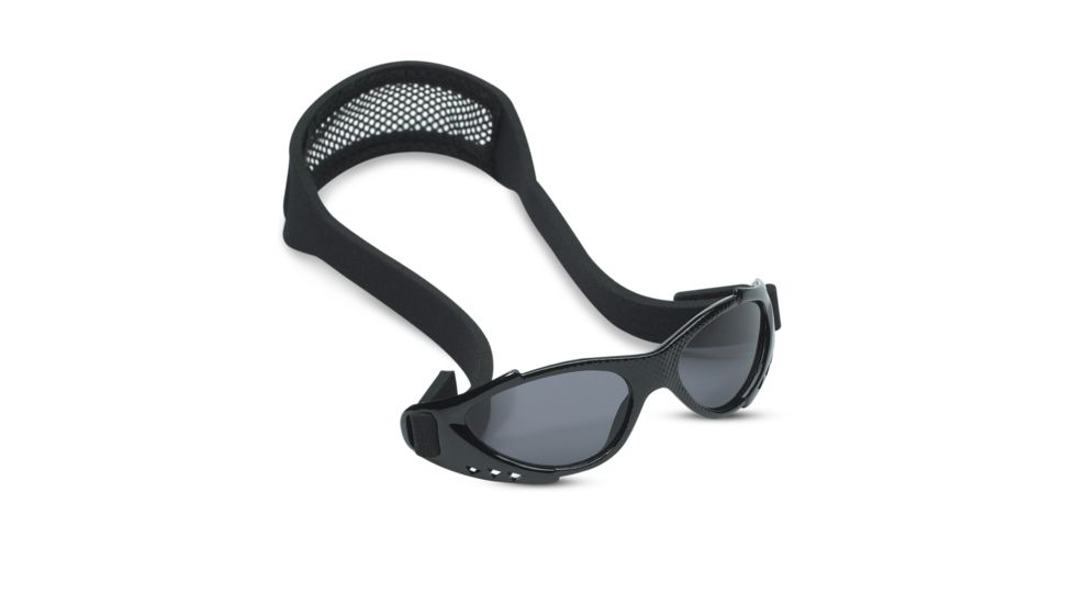Real Kids Shades Xtreme Sport Sunglasses 7 - 12 Years - Black w/ Adjustable Mesh Band 712XTRSBLACK
