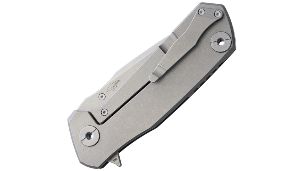 Real Steel 3605F Control Ti Blade Knife, 3.75in Stonewash S35Vn SS Tanto Blade, Carbon Fiber Handle With SS Back Handle, 7210