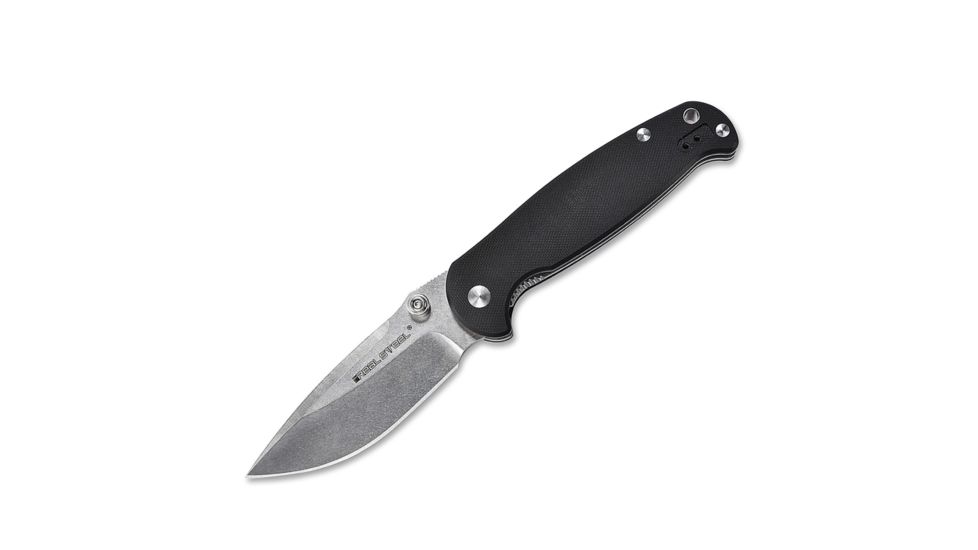 H6 3.75in Stonewashed Blade, Black Handle