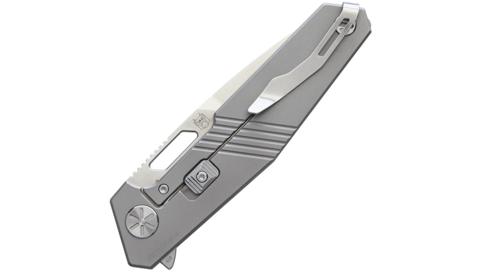 Real Steel Havran Framelock Blade Knife, 3.75in Satin S35Vn SS Blade, Carbon Fiber Handle With Titanium Back Handle, 9441