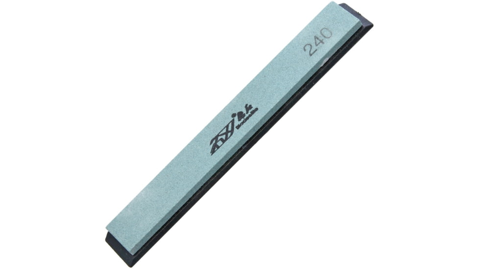 Real Steel Japanese Whetstone 240, 6in X .8in X .2in, 240 Grit, Interchangeable Plastic Base, Carborundum Construction, W0011