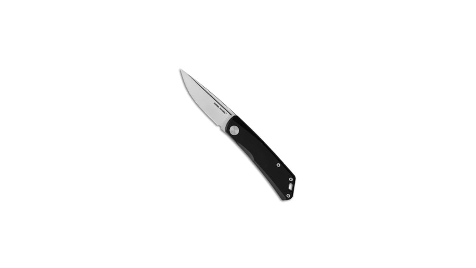 Real Steel Knives Real Steel Luna Lite Slip Joint Knife Black G-10 2.8" Satin, Black, D2, adult, BHQ-117046