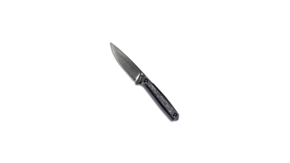 Real Steel Dex Fixed Blade Knife, 3.15in, Bohler M390 Stainless Steel, Drop Point Blade, Carbon Fiber, G-10, Black Handle, Black/Silver, 7.09 inch, BHQ-221771