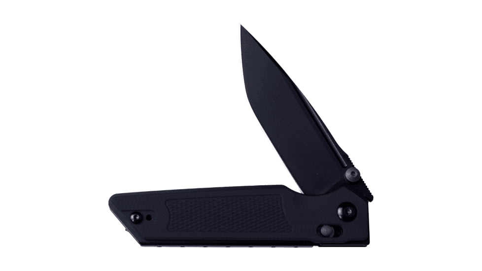 Real Steel Sacra TAC Folding Knife, 3in, Steel, Tanto, G10 Handle, Black, 7712B