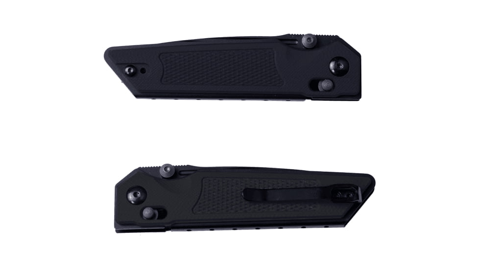 Real Steel Sacra TAC Folding Knife, 3in, Steel, Tanto, G10 Handle, Black, 7712B