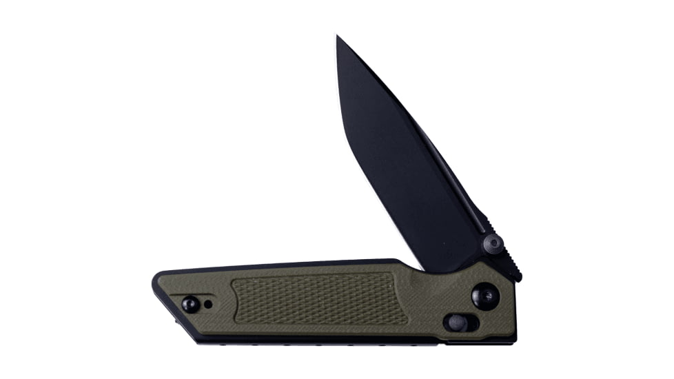 Real Steel Sacra TAC Folding Knife, 3in, Steel, Tanto, G10 Handle, OD Green, 7712G