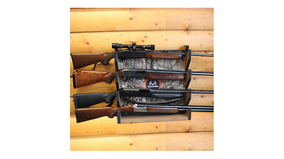 Realtree 4 Gun Wall Storage Rack, Camo, 30 x 5 x 35, 39-4004
