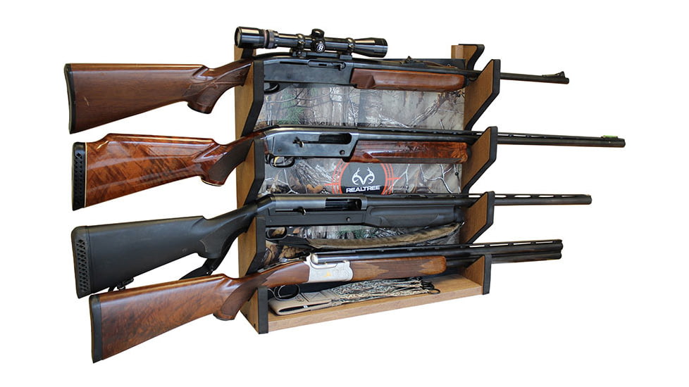 Realtree 4 Gun Wall Storage Rack, Camo, 30 x 5 x 35, 39-4004