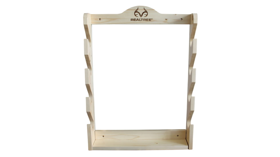 Realtree 4 Gun Wall Storage Rack, Pine, White Pine, 21 x 5 x 28, 39-4000