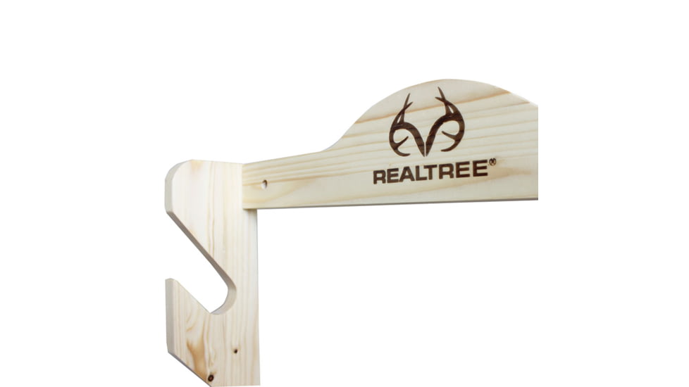 Realtree 4 Gun Wall Storage Rack, Pine, White Pine, 21 x 5 x 28, 39-4000