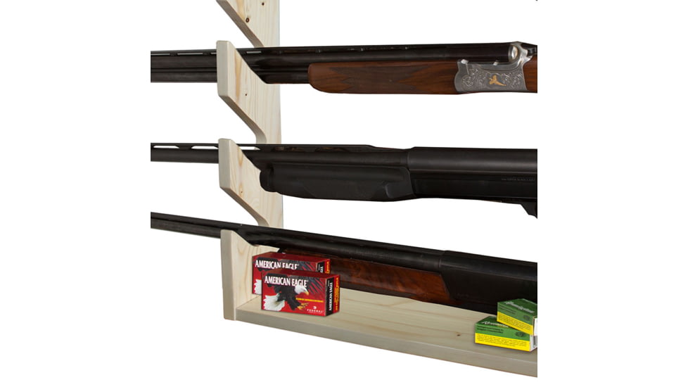 Realtree 4 Gun Wall Storage Rack, Pine, White Pine, 21 x 5 x 28, 39-4000