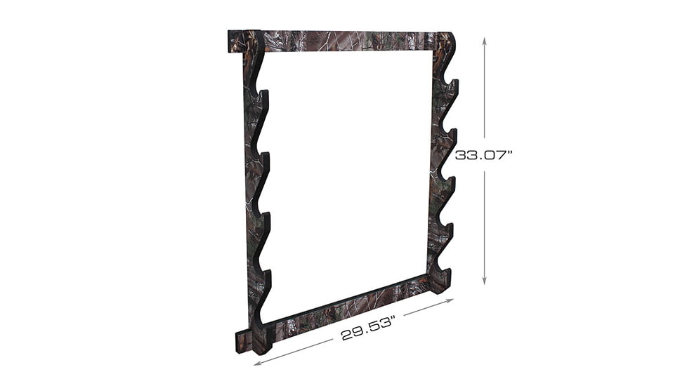 Realtree 5 Gun Wall Rack, Camo, 29.5 x 4 x 33, 39-7011