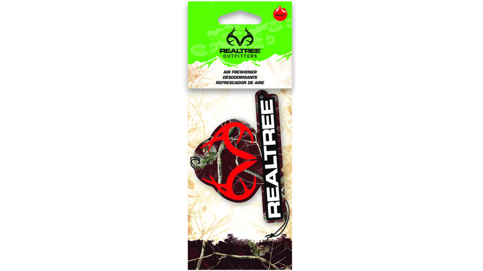 Realtree Air Freshener, 3Pk, Cherry, Red Logo, Aphd-Maroon RAF3026