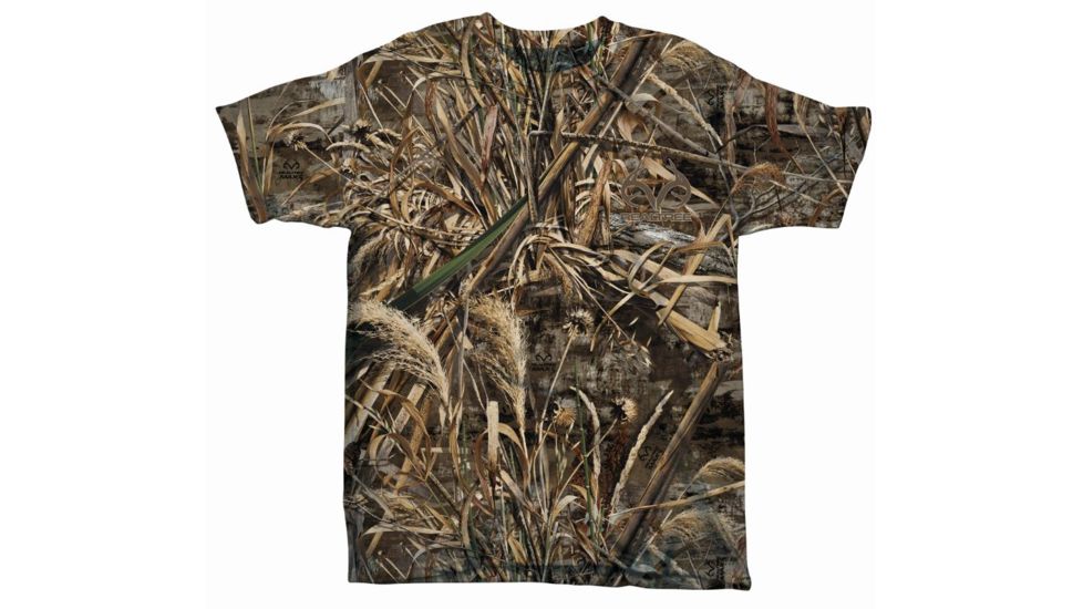 Realtree Mens Corporate Logo Brown S/S Tee, Brown, S RTI010018.241900.S