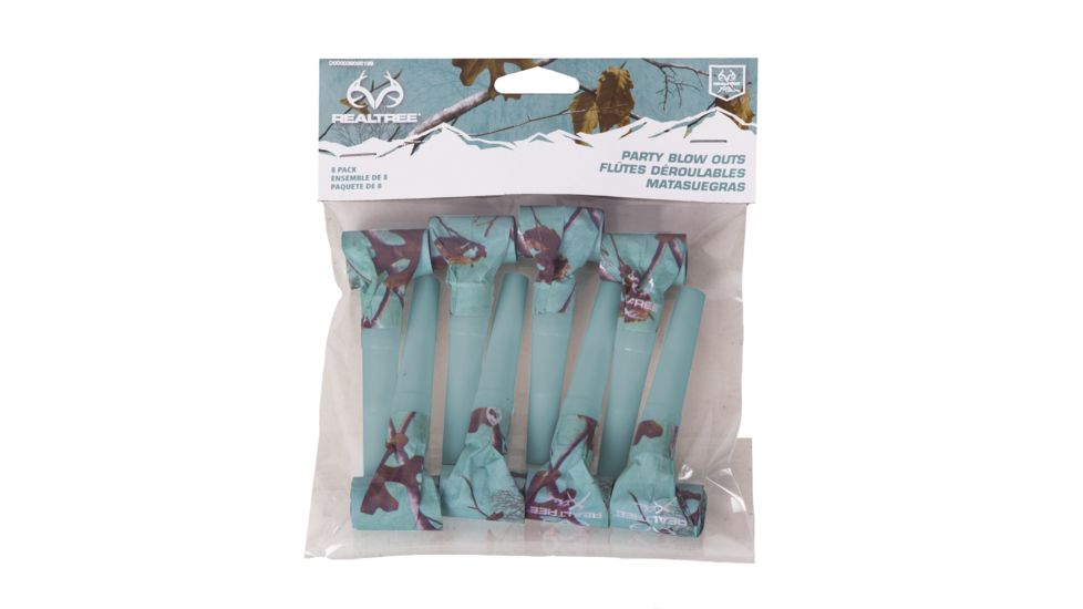 Realtree Party Blow Outs,8Pk, Realtree xtra Seaglass D000039090199