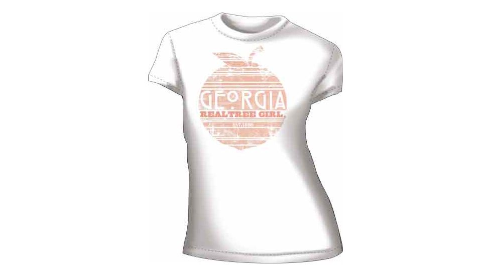 Realtree Rt Women's T-shirt ''georgia Peach'' 2x-large Fitted White