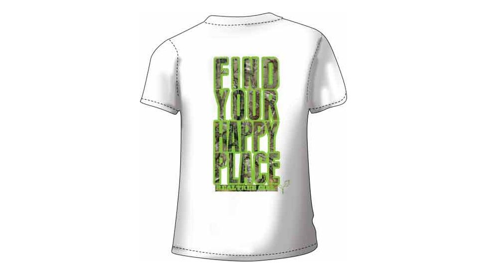 Realtree Rt Women's T-shirt ''happy Place'' X-large White