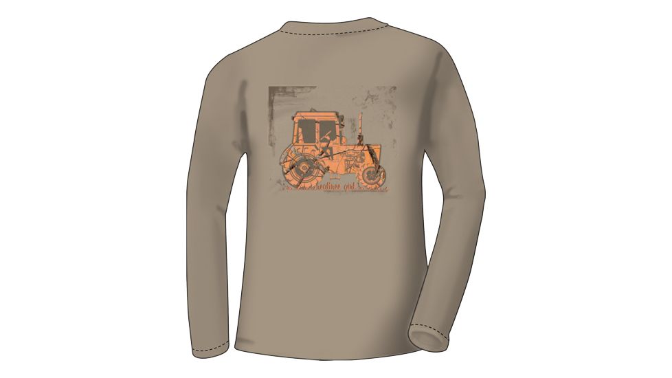 Realtree Rt Women's T-shirt Long Sleeve X-large ''tractor'' Khaki